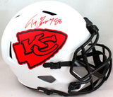 Tony Gonzalez Autographed F/S KC Chiefs Lunar Speed Helmet- Beckett W *Red