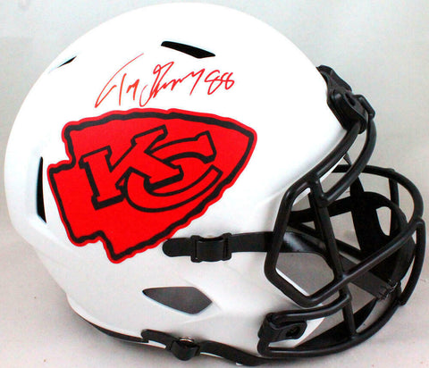 Tony Gonzalez Autographed F/S KC Chiefs Lunar Speed Helmet- Beckett W *Red