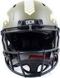 Terrell Davis Signed Broncos F/S Salute to Service Auth Helmet w HOF-Beckett W