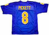 PITTSBURGH PANTHERS KENNY PICKETT AUTOGRAPHED BLUE JERSEY BECKETT BAS QR 202975