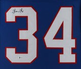 Thurman Thomas Signed 35x43 Framed Buffalo Bills Jersey (Beckett) 5xPro Bowl R.B