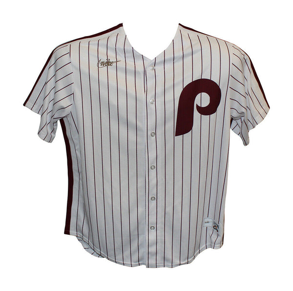 Mike Schmidt Autographed Phillies White Mitchell & Ness Jersey HOF