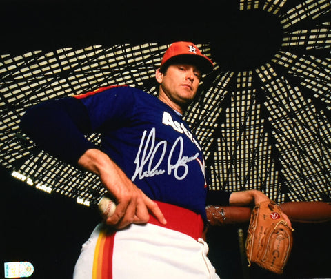 Nolan Ryan Autographed Houston Astros 8x10 Astrodome Photo- AI Verified