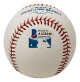 Bob Feller Signed Official MLB Baseball Ralph Kiner Day 7-14-07 HOF 62 BAS