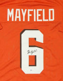 Baker Mayfield Autographed Orange Pro Style Jersey - Beckett W *Black *6