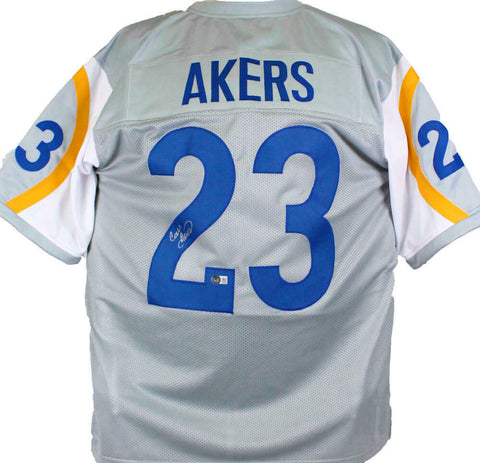 Cam Akers Autographed Grey Pro Style Jersey-Beckett W Hologram *Silver