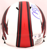 Cole Beasley Autographed Buffalo Bills Lunar Speed Mini Helmet- Beckett W Holo