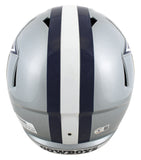 Cowboys Tony Dorsett Signed Silver Full Size Speed Rep Helmet BAS Witnessed