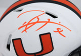Ray Lewis Autographed Miami Hurricanes Lunar Speed Mini Helmet-Beckett W Holo