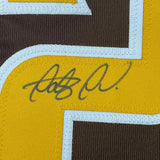 Framed Autographed/Signed Fernando Tatis Jr. 33x42 Slam SD Brown Jersey JSA COA