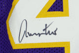 Jerry West Signed Custom Purple Basketball Jersey HOF 1980 2010 Inscribed BAS