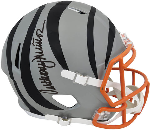 Anthony Munoz Signed Bengals FLASH Riddell Full Size Speed Rep Helmet - (SS COA)