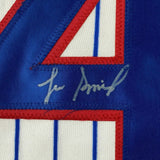 Framed Autographed/Signed Lee Smith 33x42 Chicago Pinstripe Jersey JSA COA