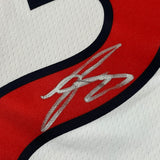 Framed Autographed/Signed Fred VanVleet 33x42 Raptors White Jersey JSA COA