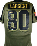 Steve Largent Seahawks Signed Nike Salute To Service Limited Player JSY-BAW Holo
