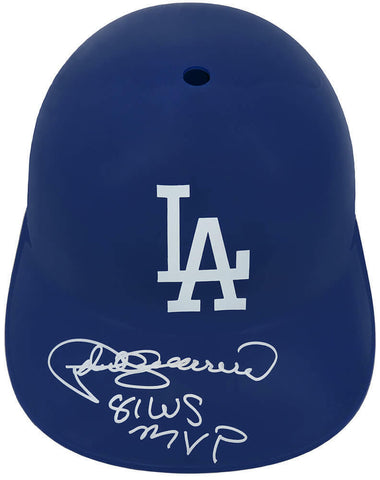Pedro Guerrero Signed Dodgers Rep Souvenir Batting Helmet w/81 WS MVP - (SS COA)
