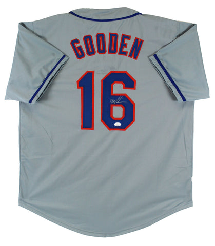 Mets Doc Gooden Authentic Signed Grey Pro Style Jersey Autographed JSA Witness