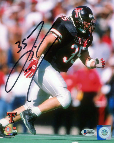 ZACH THOMAS SIGNED AUTOGRAPHED TEXAS TECH RED RAIDERS 8x10 PHOTO BECKETT
