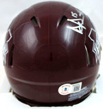 Dak Prescott Autographed Mississippi State Speed Mini *Front Helmet-BeckettWHolo