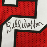 Autographed/Signed Bill Walton Portland Red Basketball Jersey JSA COA