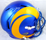 Odell Beckham Jr. Autographed Los Angeles Rams F/S 2020 Speed Helmet-BAWHologram