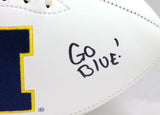 Nico Collins Autographed Michigan Wolverines Logo Football w/ Go Blue- JSA Wit