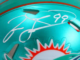 Jason Taylor Autographed Miami Dolphins Flash Speed Mini Helmet-Beckett W Holo