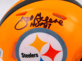 Joe Greene Signed Pittsburgh Steelers Gold Speed Mini Helmet W/HOF-BeckettW Holo