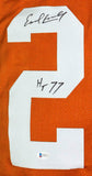 Earl Campbell Autographed Orange College Style Jersey w/ HT - Beckett W Auth *2