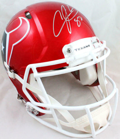 Andre Johnson Autographed Texans F/S Flash Speed Authentic Helmet-JSA W *Silver