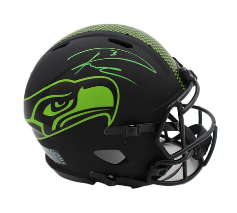 Russell Signed Seattle Seahawks Speed Authentic Eclipse NFL Helmet w/Green Ink
