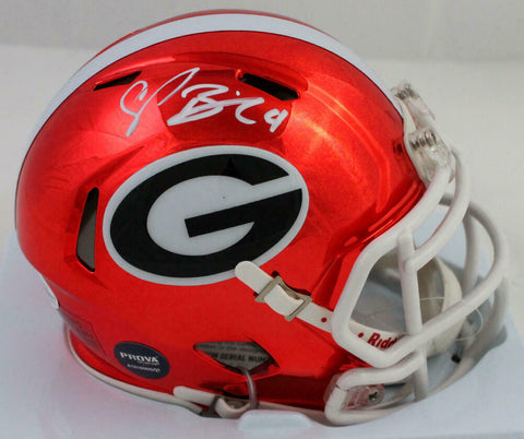 Champ Bailey Signed Georgia Bulldogs Chrome Speed Mini Helmet - Beckett W Auth
