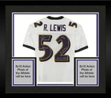 Framed Raw Lewis Ravens Signed Mitchell & Ness Jersey w/Multiple Inscs LE of 17