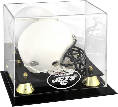 New York Jets Golden Classic Mini Helmet Display Case - Fanatics