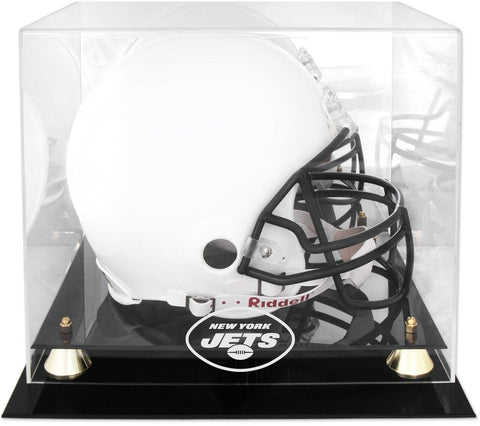 New York Jets Golden Classic Helmet Display Case - Fanatics