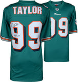 Jason Taylor Miami Dolphins Signed Mitchell & Ness Teal Jersey & "HOF 2017" Insc