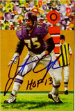 Jonathan Ogden HOF Autographed Baltimore Ravens Goal Line Art Card- JSA Auth