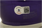 Ray Lewis Autographed Baltimore Ravens Flash Mini Helmet Beckett 36494