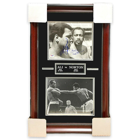 Muhammad Ali & Ken Norton Signed Autographed Photo Framed To 18x29 PSA/DNA