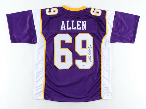 Jared Allen Signed Minnesota Vikings Jersey (Beckett Holo) 5xPro Bowl Defnse End