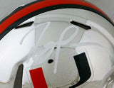 Ray Lewis Signed Miami Hurricanes Chrome Riddell Speed Mini Helmet- Beckett Auth