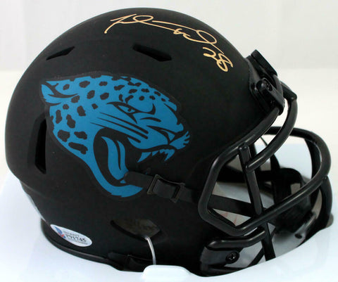 Fred Taylor Autographed Jaguars Eclipse Speed Mini Helmet - Beckett W Auth *Gold