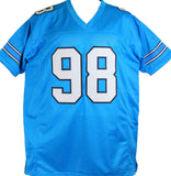 Lawrence Taylor Autographed Light Blue College Style Jersey- Beckett W *Black