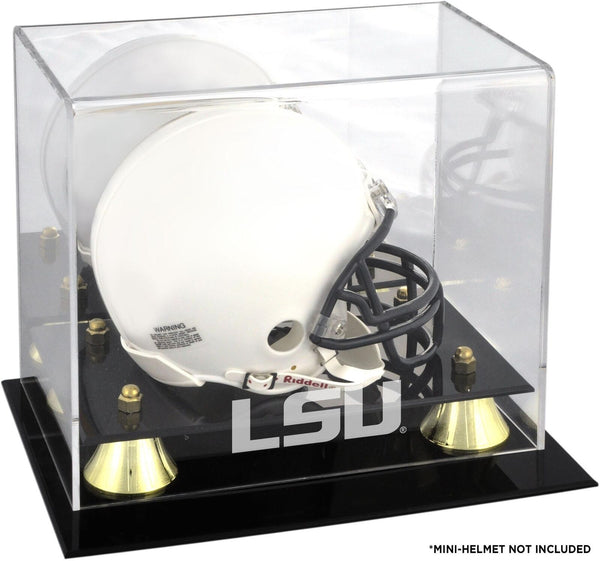 LSU Tigers Golden Classic Logo Mini Helmet Display Case w/Mirror Back