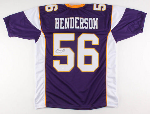 E. J. Henderson Signed Minnesota Vikings Jersey (TSE COA) 2010 Pro Bowl L.B.