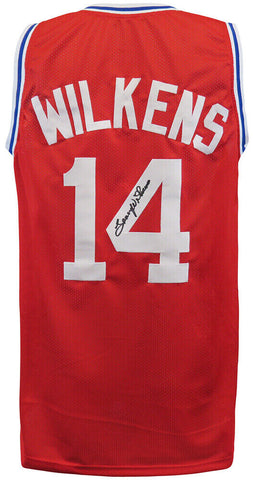 Lenny Wilkens Signed Red Throwback Custom Basketball Jersey - (SCHWARTZ COA)