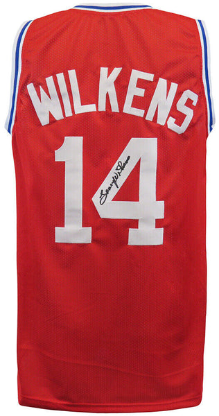 Lenny Wilkens Signed Red Throwback Custom Basketball Jersey - (SCHWARTZ COA)