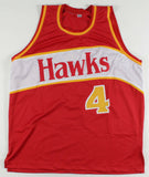 Spud Webb Signed Atlanta Hawks Jersey (Beckett COA) 1986 Slam Dunk Champion