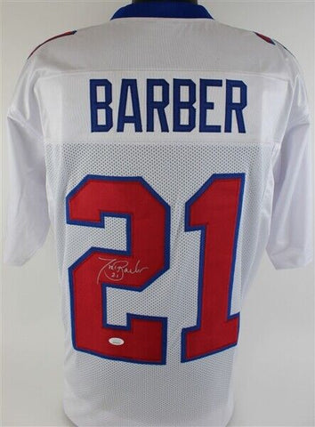 Tiki Barber Signed New York Giants Jersey (JSA COA) 3xPro Bowl RB 2004-2006
