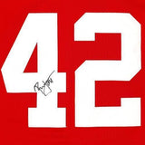 Framed Ronnie Lott San Francisco 49ers Signed Red Mitchell & Ness Replica Jersey